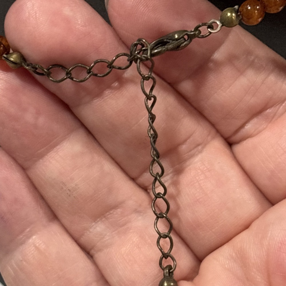 Lot Of 2 Unmarked Amber/Gold Necklaces - Picture 8 of 16